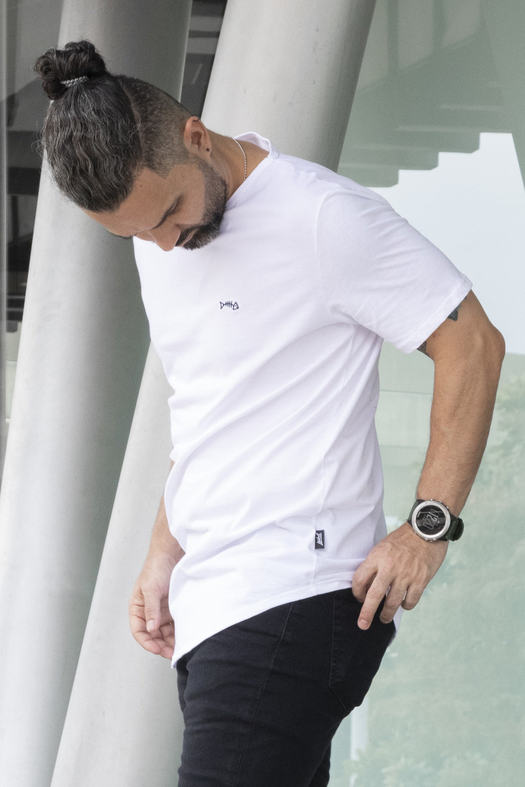 Camiseta Slim Split Blanca