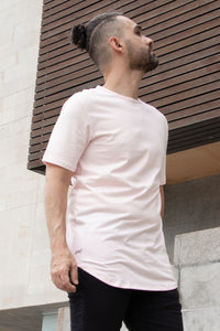 Camiseta Slim Split Rosa Light