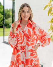 Cargar imagen en el visor de la galería, Vestido Yasmin Hojas Naranjas
