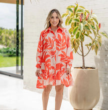 Cargar imagen en el visor de la galería, Vestido Yasmin Hojas Naranjas
