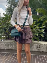 Cargar imagen en el visor de la galería, Falda Enit Ojalillo Negro Chocolate
