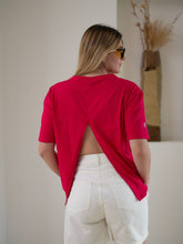 Cargar imagen en el visor de la galería, Camiseta Dina corazon destellos Rojo

