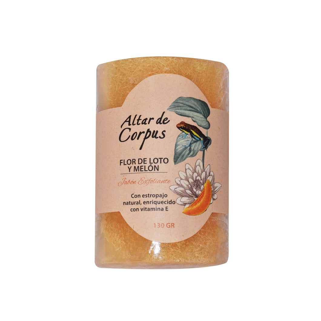 Jabón exfoliante Flor de Loto y Melón 130 gr