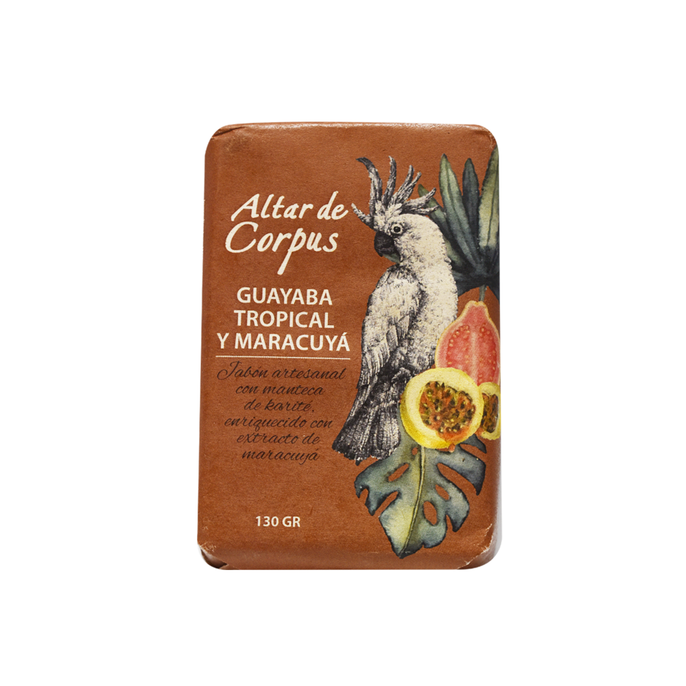 Jabón artesanal de Guayaba Tropical y Maracuyá 130gr