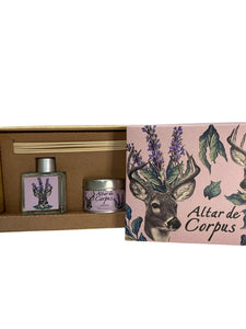 Caja regalo difusor y vela lavanda