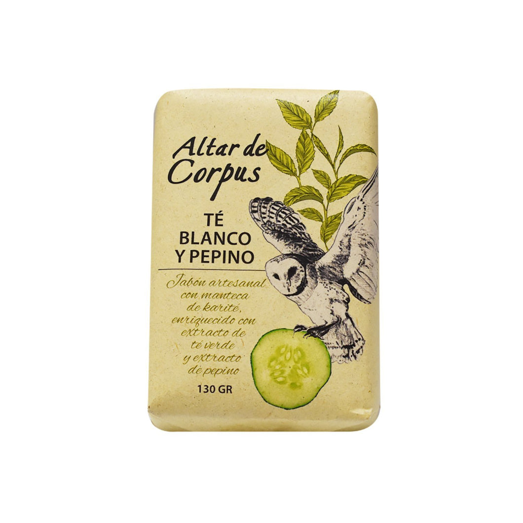 Jabón artesanal Té Blanco y Pepino 130gr