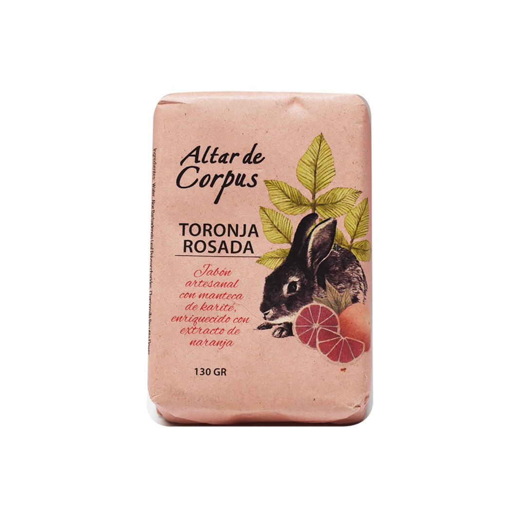 Jabón artesanal de Toronja Rosada 130gr