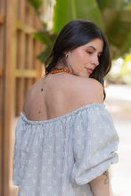 Cargar imagen en el visor de la galería, Vestido Arabia cuello bandeja - Pájaros verde
