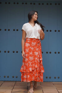 Falda Lila Roja