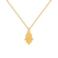 Cargar imagen en el visor de la galería, Collar Cadena Oro Hamsa

