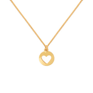 Collar Cadena Oro Corazón Calado