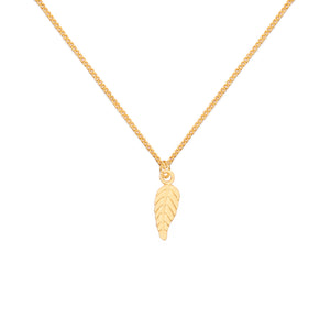 Collar Cadena Oro Hoja