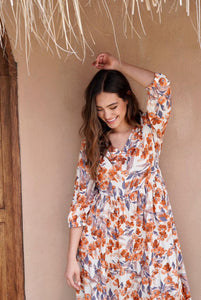 Vestido Violeta Teja